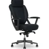 La-Z-Boy Vannes Ergonomic Faux Leather Swivel Executive Chair, Black (60101-BLK)