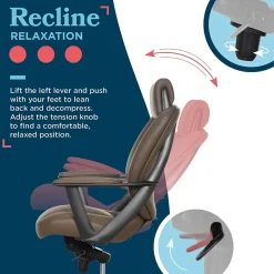 La-Z-Boy Vannes Ergonomic Faux Leather Swivel Executive Chair, Brown (60101-BRN)