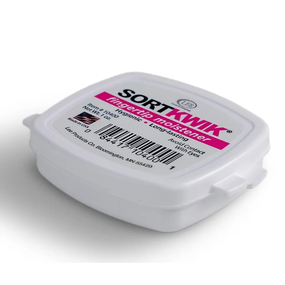 Lee Sortkwik 1 oz. Fingertip Moistener, Pink (10400)