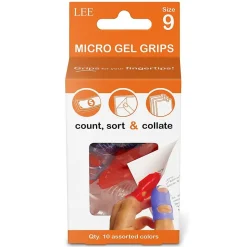 Lee Tippi Grips Large Finger Pad, Assorted Colors, 10/Pack (LEE61090)