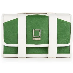 Lencca 5" Faux Leather Travel Organizer, Water Resistant, Gem Cream (LENLEA026)