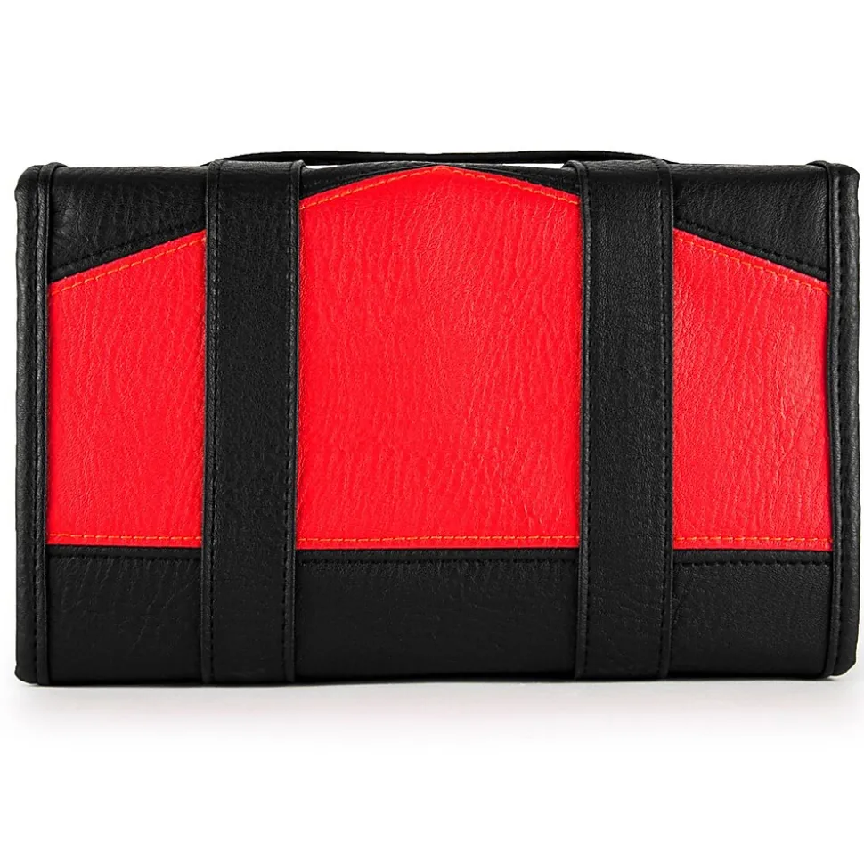 Lencca 5" Faux Leather Travel Organizer, Water Resistant, Red Magenta (LENLEA029)