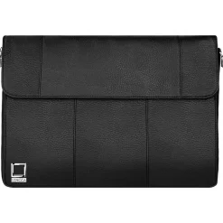 Lencca Axis 15.4" Canvas Laptop Bag, TSA Checkpoint Friendly, Black (LENLEA322)