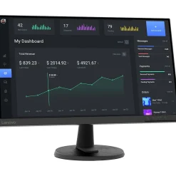 Lenovo D24-40 23.8" 75 Hz LCD Monitor, Raven Black (67A2KCC6US)