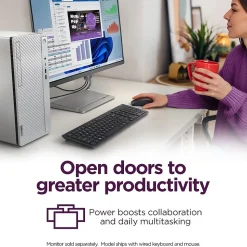 Lenovo IdeaCentre Tower Desktop Computer, Intel Core i5-14400, 8GB RAM, 512GB SSD, Mouse & Keyboard Included, Windows 11 Home