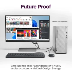 Lenovo IdeaCentre Tower Desktop Computer, Intel Core i5-14400, 8GB RAM, 512GB SSD, Mouse & Keyboard Included, Windows 11 Home