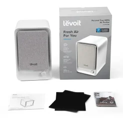 Levoit LV-H126-RBE True HEPA Tabletop Air Purifier, 3-Speed, White/Blue (HEAPAPLVNUS0029)