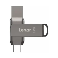 Lexar JumpDrive D400 Dual 256GB USB 3.1 Type-C Flash Drive, Gray (LJDD400256G-BNQNU)