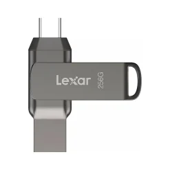 Lexar JumpDrive D400 Dual 256GB USB 3.1 Type-C Flash Drive, Gray (LJDD400256G-BNQNU)