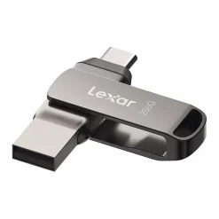 Lexar JumpDrive D400 Dual 256GB USB 3.1 Type-C Flash Drive, Gray (LJDD400256G-BNQNU)