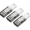 Lexar JumpDrive S60 64GB USB 2.0 Type A Flash Drive, Grey/White, 3/Pack (LJDS60-64GB3NNU)