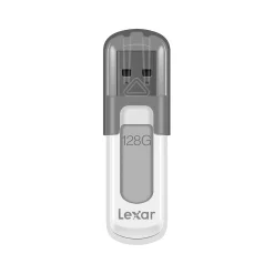 Lexar JumpDrive V100 128GB USB 3.0 Flash Drive, Gray, 2/Pack (LJDV100128G-B2HNU)