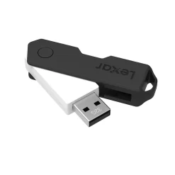 Lexar Twist Turn2 32GB USB 2.0 Type A Flash Drive, Black (JDTT2-32GABNABK)