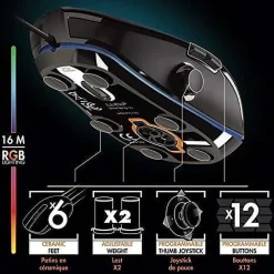 Lexip Alpha Ergonomic Optical Gaming Mouse, Black (JVAPCM00446)