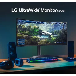 LG 34" UltraWide Curved WQHD 160Hz Gaming Monitor with AMD FreeSync Technology, Black (34BP65C-B)