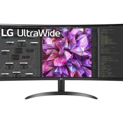 LG UltraWide 34" 100 Hz LCD Monitor, Black Texture (34BQ60QC-B)