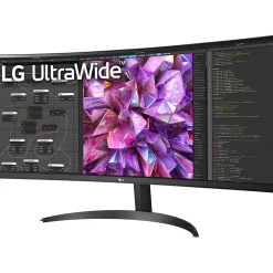 LG UltraWide 34" 100 Hz LCD Monitor, Black Texture (34BQ60QC-B)