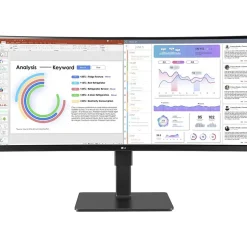 LG UltraWide 34" 100 Hz LCD Monitor, Black Texture (34BQ77QC-B)