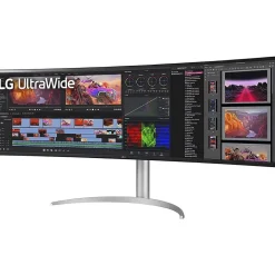 LG UltraWide 49" Curved Nano IPS Monitor, Black Glossy/Silver Texture (49BQ95C-W)