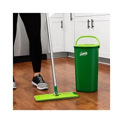 Libman Rinse 'n Wring Microfiber Butterfly Mop & Bucket Kit, Green, /Set (1516001)