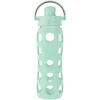 Lifefactory Glass Water Bottle, 22 oz., Mint (LIFLG4321MMI4)