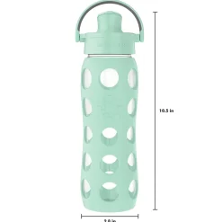 Lifefactory Glass Water Bottle, 22 oz., Mint (LIFLG4321MMI4)