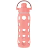 Lifefactory Glass Water Bottle, 22 oz., Cantaloupe (LIFLG4321MCA4)