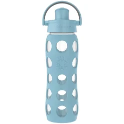 Lifefactory Glass Water Bottle, 22 oz., Denim (LIFLG4321MDE4)