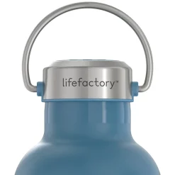 Lifefactory Stainless Steel Double Wall Insulated Water Bottle, 32 oz., Dark Denim (LIFLS365MDD4)
