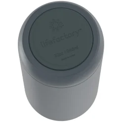 Lifefactory Stainless Steel Double Wall Insulated Water Bottle, 32 oz., Carbon (LIFLS365MCN4)