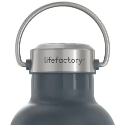 Lifefactory Stainless Steel Double Wall Insulated Water Bottle, 32 oz., Carbon (LIFLS365MCN4)