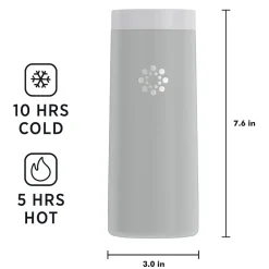 Lifefactory Tumbler, Stone Gray, 16 oz. (LS324MCG4)