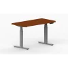 LifeFlo Ergonomics Height Adjustable Desk, 48"W x 24"D x 1 1/8" Thick, Cherry (LFO-4824-E2-CH)