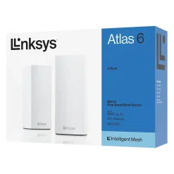 Linksys MX2000 Atlas 6 AX3000 Dual Band MU-MIMO Router, White (MX2002)