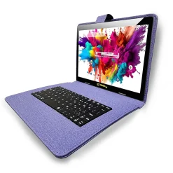 LINSAY 10.1" OCTA CORE Android 13 Tablet Bundle with Keyboard Case Backpack and Pen, 128GB, Blue (F10XIPGCLOBLUBA)