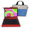 LINSAY 12 OCTA CORE 8GB RAM 256GB STORAGE Android 14 BUNDLE with RED KEYBOARD CASE and TABLET BRIEFCASE