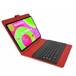 LINSAY 12 OCTA CORE 8GB RAM 256GB STORAGE Android 14 BUNDLE with RED KEYBOARD CASE and TABLET BRIEFCASE