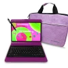 LINSAY 12 OCTA CORE 8GB RAM 256GB STORAGE Android 14 BUNDLE with PURPLE KEYBOARD CASE and TABLET BRIEFCASE