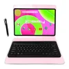 LINSAY 12" Octa Core Tablet, 8GB RAM, 256GB Storage, Android 14, Bundled with Pink Keyboard and Stylus Pen