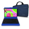 LINSAY 12" Octa Core Tablet, 8GB RAM, 256GB Storage, Android 14 Bundled with Blue Keyboard Case, Briefcase, Stylus Pen