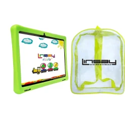 LINSAY Android 13 10.1" Tablet, 128GB Storage, Android OS, Green (F10IPGKIDSGREBA)