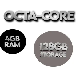 Linsay Octa Core 10.1" Tablet, WiFi, 128GB, Android 13, Bundled with Oracle Keyboard Case, Tablet Briefcase