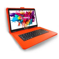 Linsay Octa Core 10.1" Tablet, 4GB RAM, 128GB Storage, Android 13, Bundled with Red Keyboard, Stylus Pen and Application Pack