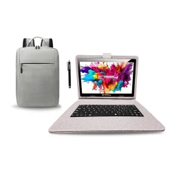 Linsay Octa Core 10.1" Tablet, 4GB RAM, 128GB Storage, Android 13, Bundled with Cloth Keyboard, Backpack and Stylus Pen
