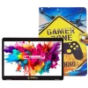 Linsay Octa Core 10.1" Tablet, 4GB RAM, 128GB Storage, Android 13, Bundled with Gamer Shape Case and Stylus Pen