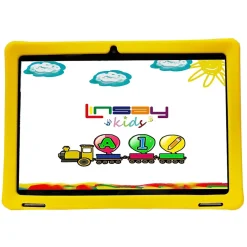 Linsay Octa Core 10.1" Tablet, 4GB RAM, 128GB Storage, Android 13, Bundled with Yellow Kids Defender Case and Stylus Pen