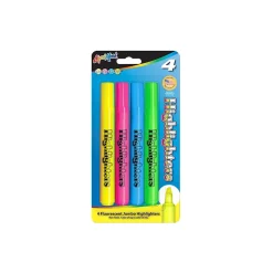 Liqui-Mark Brite Spots Tank Highlighters, Chisel Tip, Assorted Colors, 4/Pack (41580)