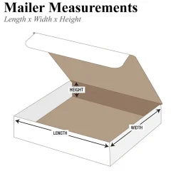 Literature Mailers, 10 1/4" x 8 1/4" x 2", White, 50/Bundle (ML1082)