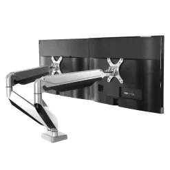 Loctek Adjustable Monitor Mount, Up to 27", Gray/Silver (D7D)