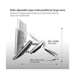 Loctek D7D Dual Monitor Arm Gas Spring